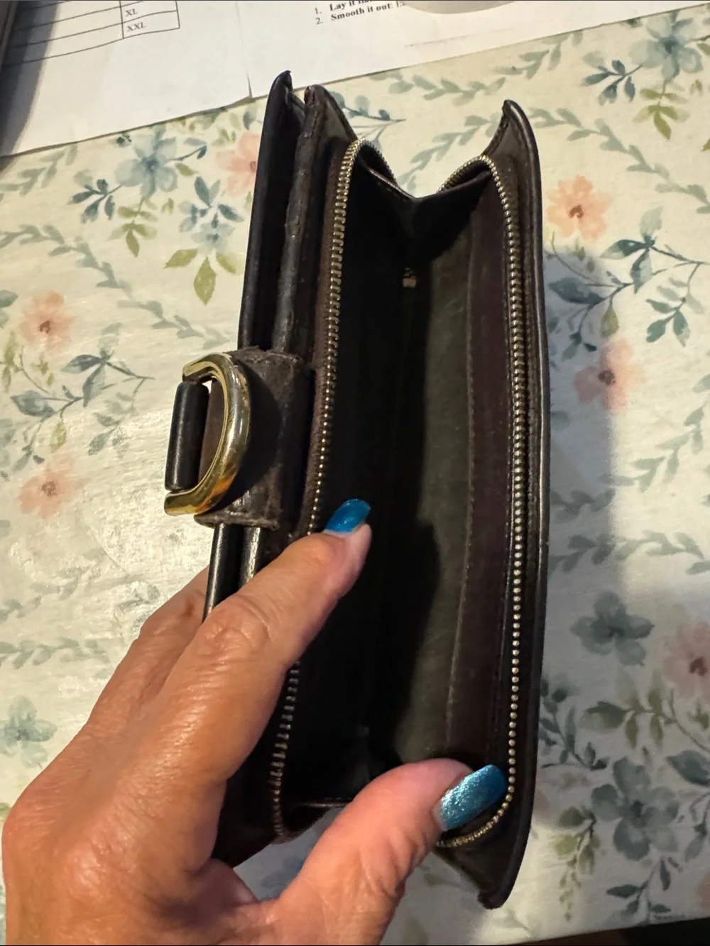 Gucci Dark Brown Embossed GG Leather Continental Wallet with Brass Accent - Picture 3 of 5